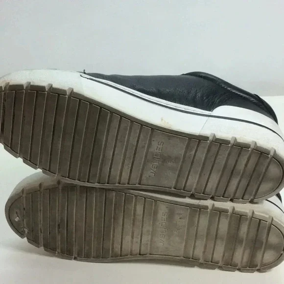 J/Slides Black Leather Sneakers - Picture 12 of 12
